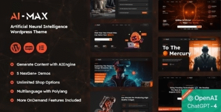 AI MAX - Red neuronal artificial Tema de WordPress