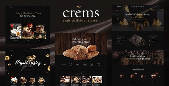 Crems - Bakery Chocolate Sweets & Pastry WordPress Theme