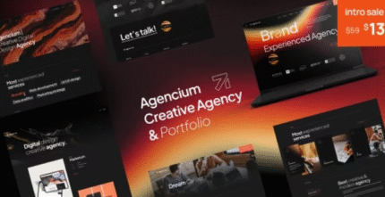 Agencium - Agencia Creativa y Portafolio WordPress Tema