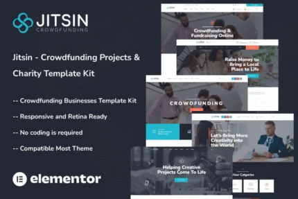 Jitsin - Plantilla para proyectos de crowdfunding y caridad