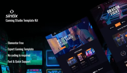 Sintix - Gaming Studio Plantilla Elementor