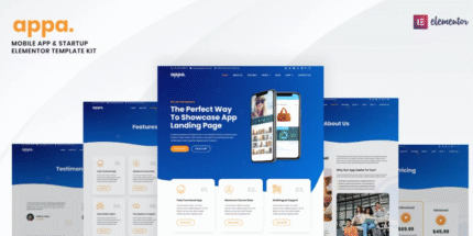 Appa - Mobile App & Startup Plantilla Elementor
