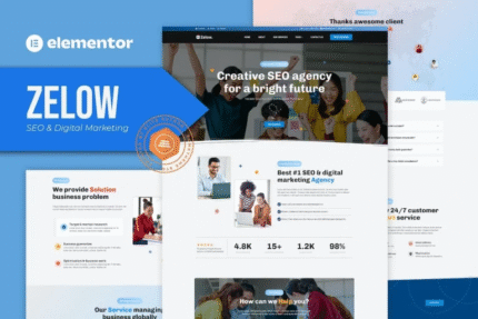 Zelow - SEO & Digital Marketing Agency Plantilla Elementor