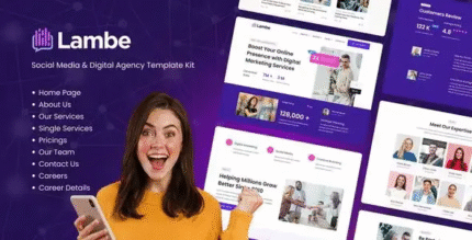 Kits de plantillas Elementor de marketing digital Lambe