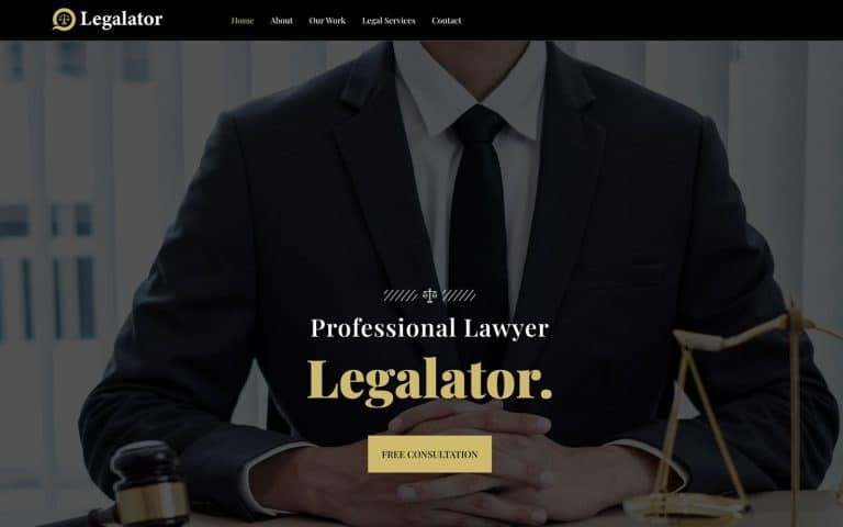 Kits de plantillas Elementor para abogados profesionales Legalator