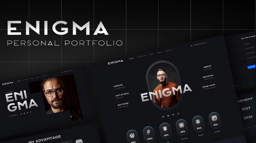 Enigma – Personal Portfolio Elementor Template Enigma – Personal Portfolio Elementor Template