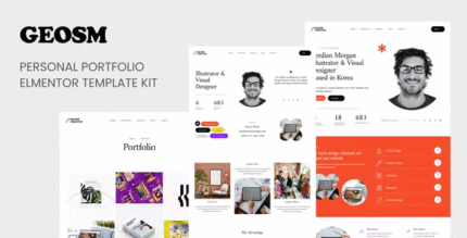 Geosm - Personal Portfolio Plantilla Elementor