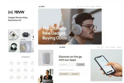 Revw - Gadget Review Blog Elementor Plantilla Kit
