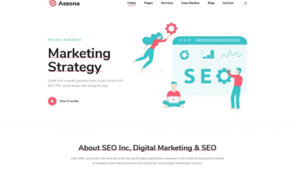 Aseona | SEO Marketing Digital Plantilla Elementor
