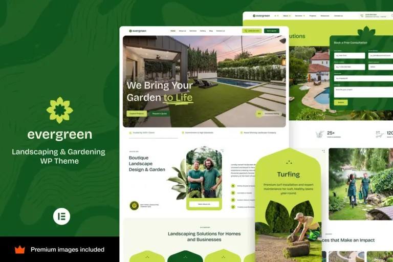 EverGreen – Landscaping Gardening WordPress Theme EverGreen – Landscaping Gardening WordPress Theme
