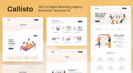 Callisto - SEO & Digital Marketing Agency Plantilla Elementor