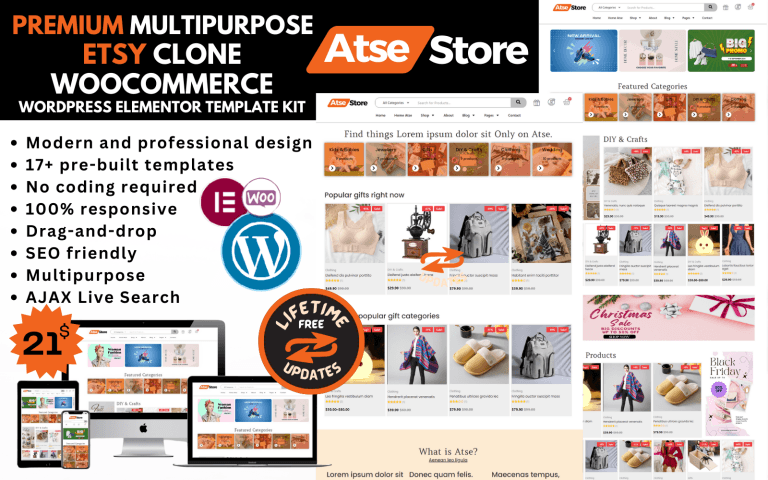 Atse-Store – Multipurpose Woocommerce template Elementor kit for Handicrafts & Clothing store Elementor Kit Atse-Store – Multipurpose Woocommerce template Elementor kit for Handicrafts & Clothing store Elementor Kit