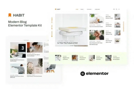 Habit - Kit de Plantilla Elementor para Blog Moderno