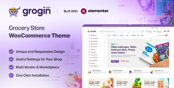 Grogin - Grocery Store WooCommerce WordPress Theme Grogin - Grocery Store WooCommerce WordPress Theme
