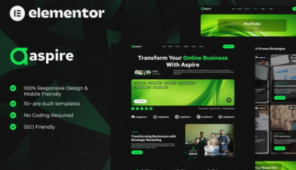 Aspire - SEO & Marketing Digital Plantilla Elementor