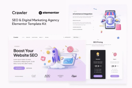 Crawler - SEO & Digital Marketing Agency Plantilla Elementor
