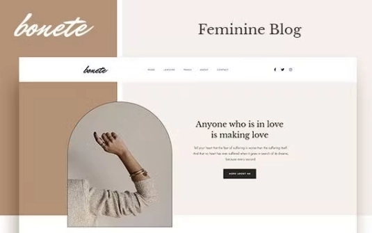 Bonete - Blog Femenino Plantilla Elementor