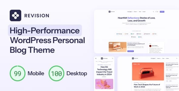 Revision - Blog personal optimizado Tema de WordPress