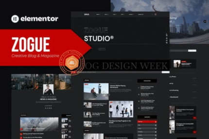 Zogue - Creative Blog & Magazine Plantilla Elementor Pro
