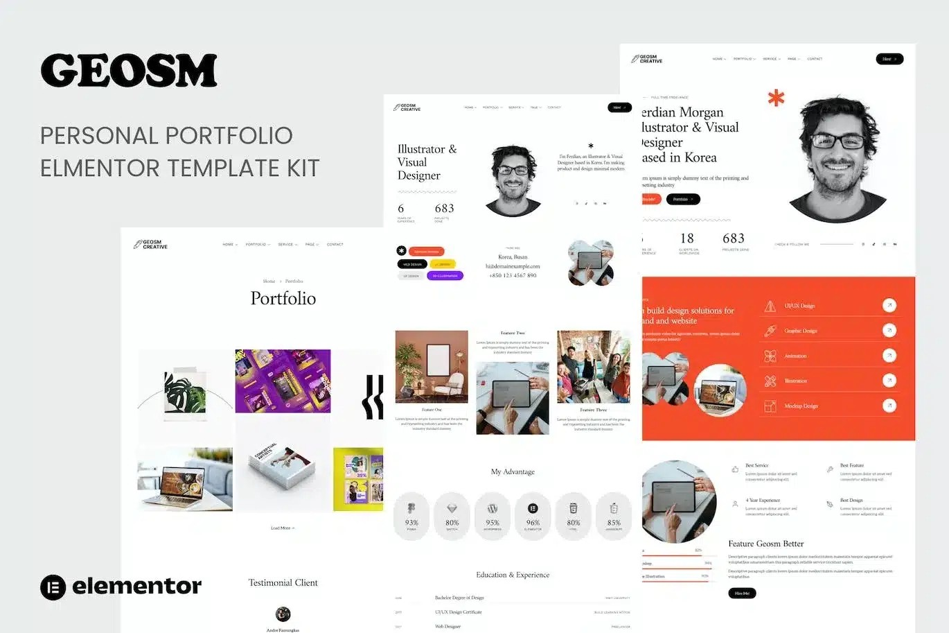 Geosm – Personal Portfolio Elementor Template Geosm – Personal Portfolio Elementor Template