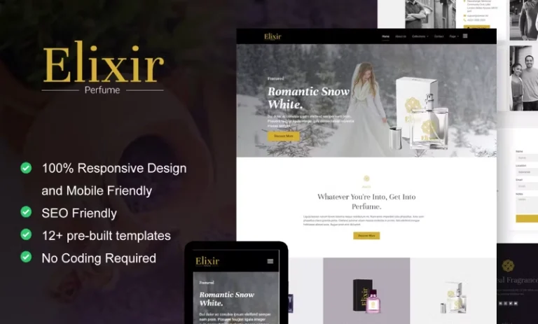 Elixir - Perfume Maker Elementor Plantilla Elixir - Perfume Maker Elementor Plantilla