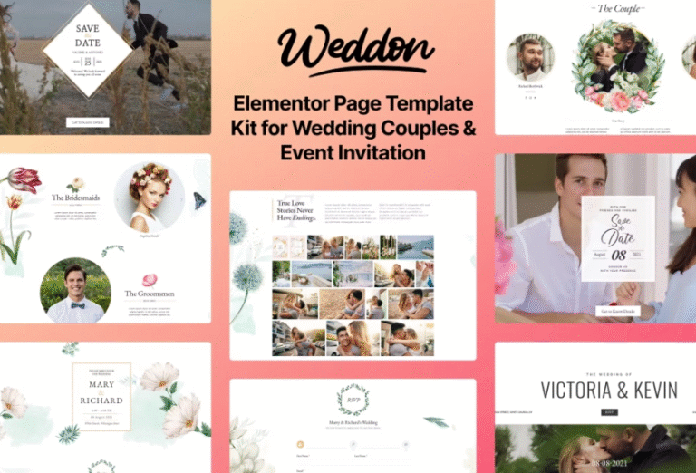 Weddon - Wedding Event Invitation Elementor Plantilla