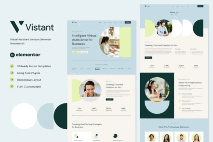 Vistant - Plantilla Elementor de Servicio de Asistente Virtual