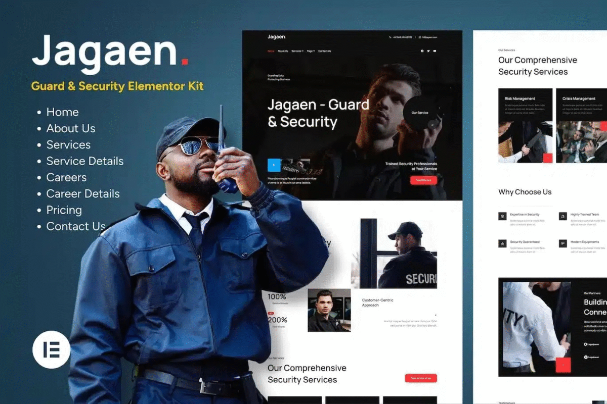 Jagaen - Plantilla de servicio de guardia y seguridad