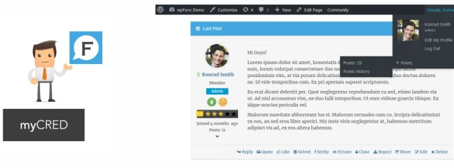 wpForo – myCRED Integration