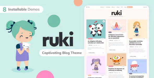 Ruki - Un tema de blog personal cautivador Ruki - Un tema de blog personal cautivador