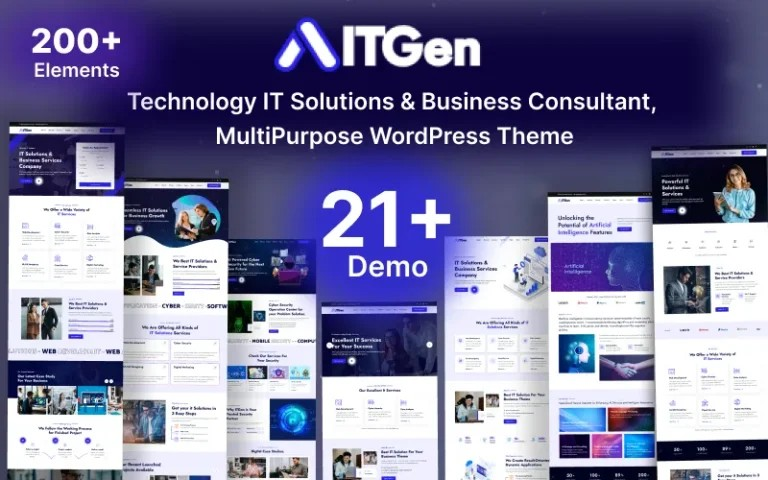 ITGen - Technology IT Solutions & Business Consultant WordPress Theme