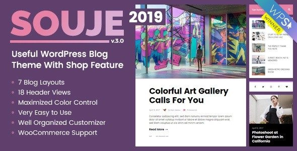 Souje – Personal WordPress Blog Theme Souje – Personal WordPress Blog Theme