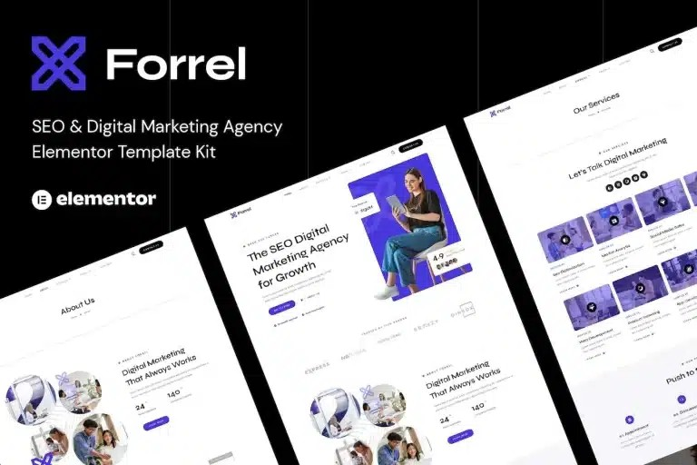Forrel - SEO & Digital Marketing Agency Elementor Template Kit Forrel - SEO & Digital Marketing Agency Elementor Template Kit