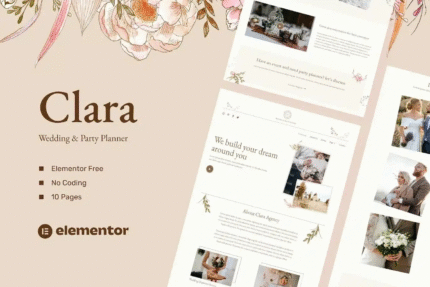 Clara - Plantilla de planificación de bodas y fiestas