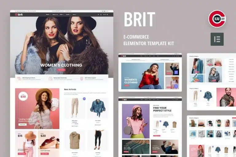 Brit - WooCommerce Elementor Pro Plantilla Kit Brit - WooCommerce Elementor Pro Plantilla Kit