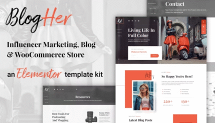 BlogHer - Influencer Marketing Plantilla Elementor