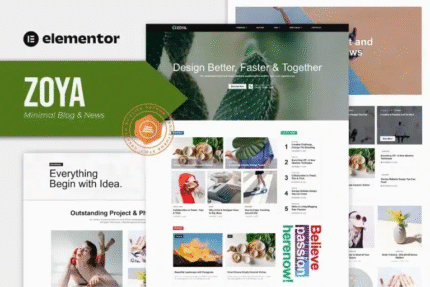 Zoya - Kit de Plantillas Elementor para Blog Mínimo