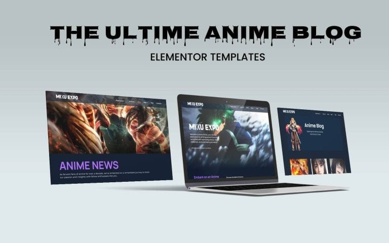 Lo último en Elementor Web Kit para Blog de Anime Elementor Kit