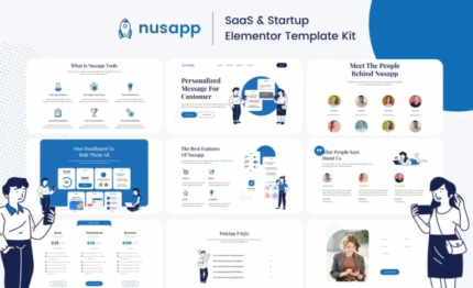 Nusapp - SaaS Startup & Business Plantilla Elementor