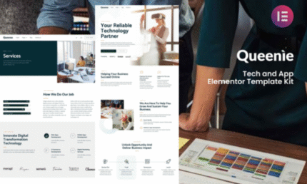 Queenie - Tech & App Plantilla Elementor