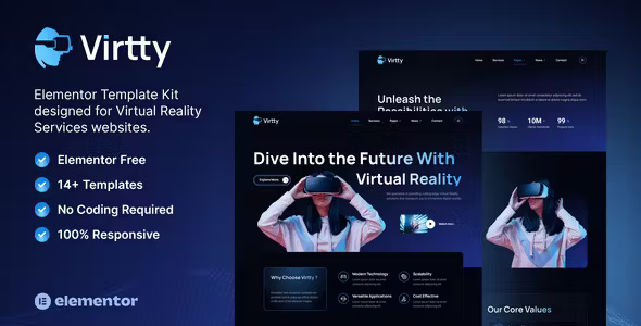 Virtty Virtual Reality Elementor Template Kit Virtty Virtual Reality Elementor Template Kit