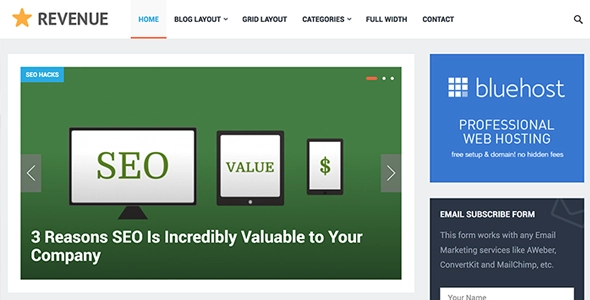 Revenue WordPress Theme By HappyThemes Revenue WordPress Theme By HappyThemes