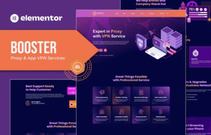 Booster - Proxy & App VPN Service Plantilla Elementor