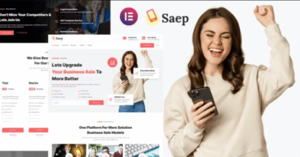 Saep - eCommerce App SaaS Showcase Plantilla Elementor