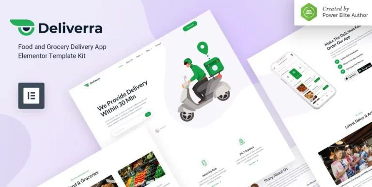 Deliverra – Food & Grocery Delivery App Elementor Template Deliverra – Food & Grocery Delivery App Elementor Template - Image 1