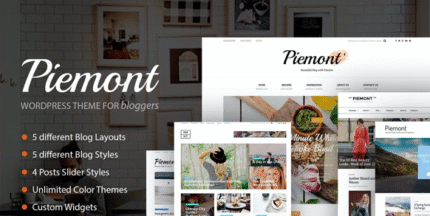 Piemont – Premium Travel & Lifestyle Responsive WordPress Blog Theme