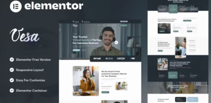 Vesa - Plantilla Elementor para negocio de asistente virtual