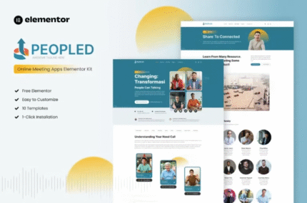 Peopled - Online Meeting App Plantilla Elementor