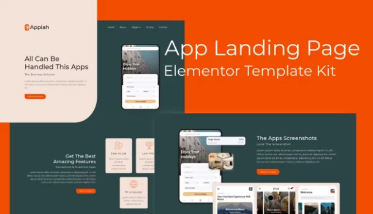 Appiah - App Landing Page Plantilla Elementor