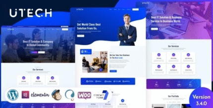 uTech - IT Solutions & Services Tema para WordPress